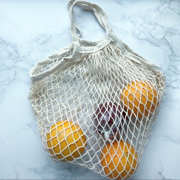 LAST French Cotton Net Market Bag White - Picture 7 of 7